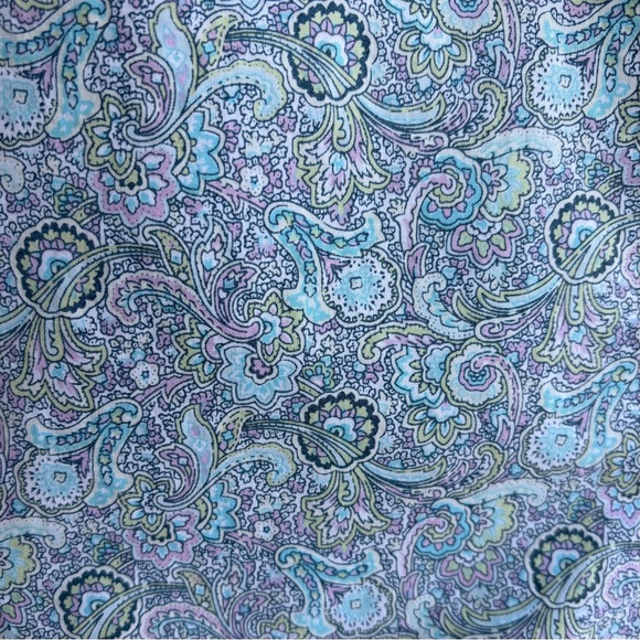 •Talbots• Paisley Stretch Poplin Button-Down Shirt – Size 14 - Picture 7 of 8